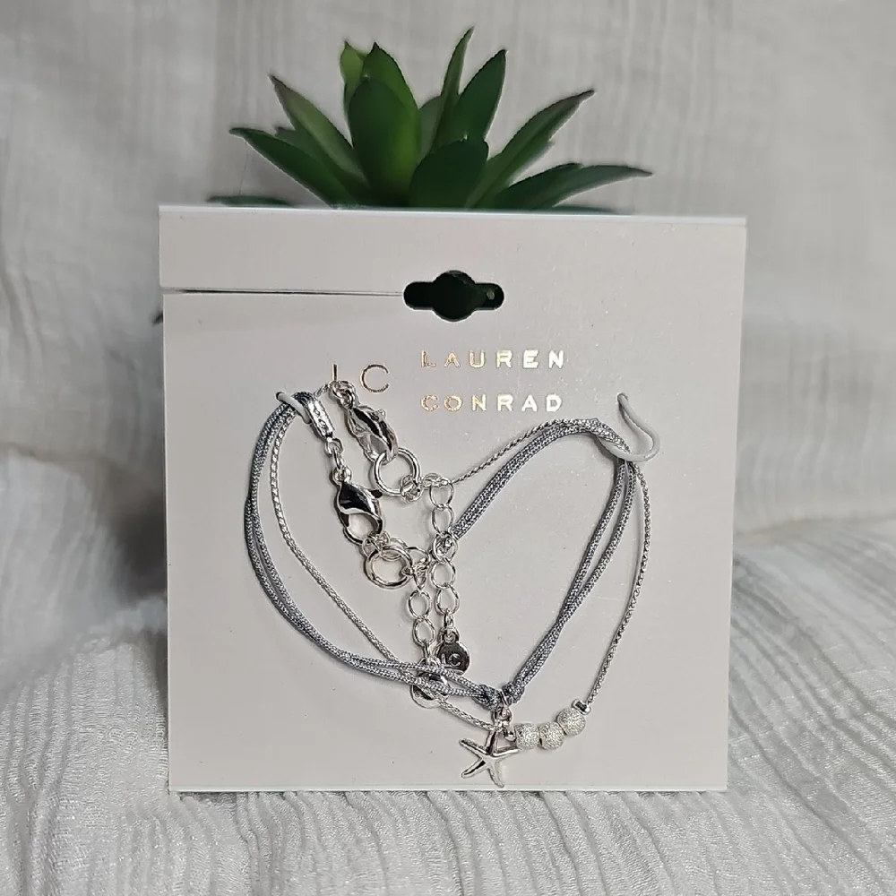 LC Lauren Conrad Silver Starfish Bracelet Set Of 2 From Kohl's